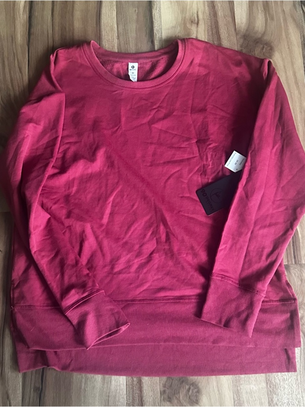 90 Degree By Reflex Raspberry Crewneck Sweatshirt